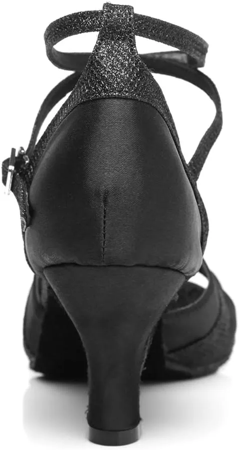Minishion Womens Ankel Strap Latin Salsa Dance Shoes Wedding Evening Sandals