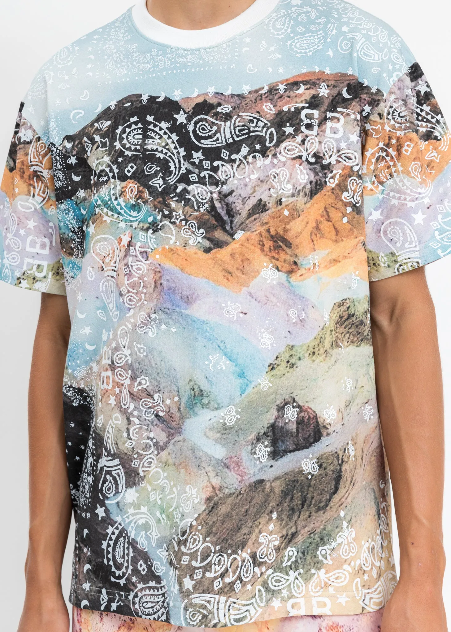Multi Bandana Mountain Printed T-Shirt