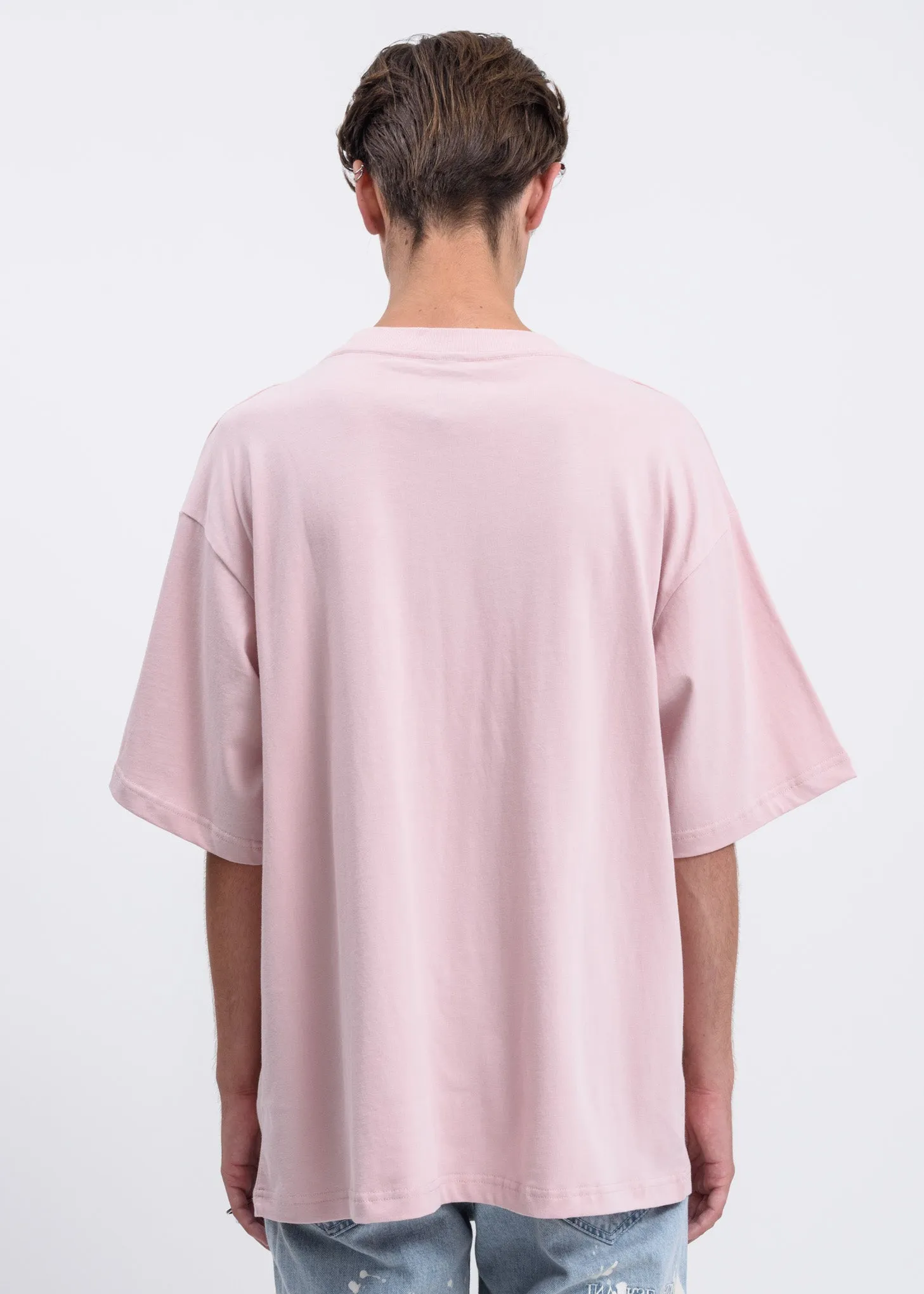 Pastel Pink Clouds Print T-Shirt