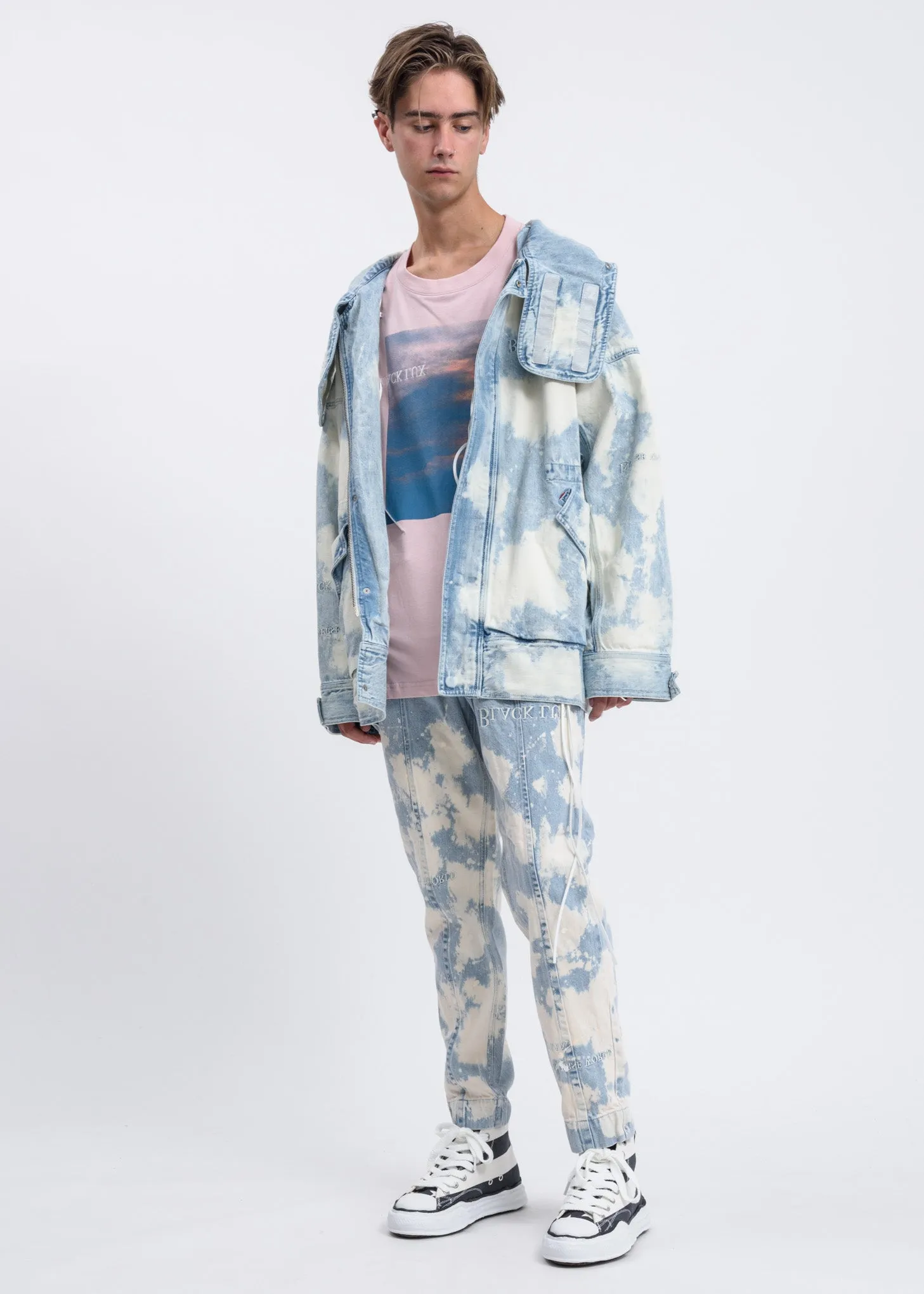 Pastel Pink Clouds Print T-Shirt