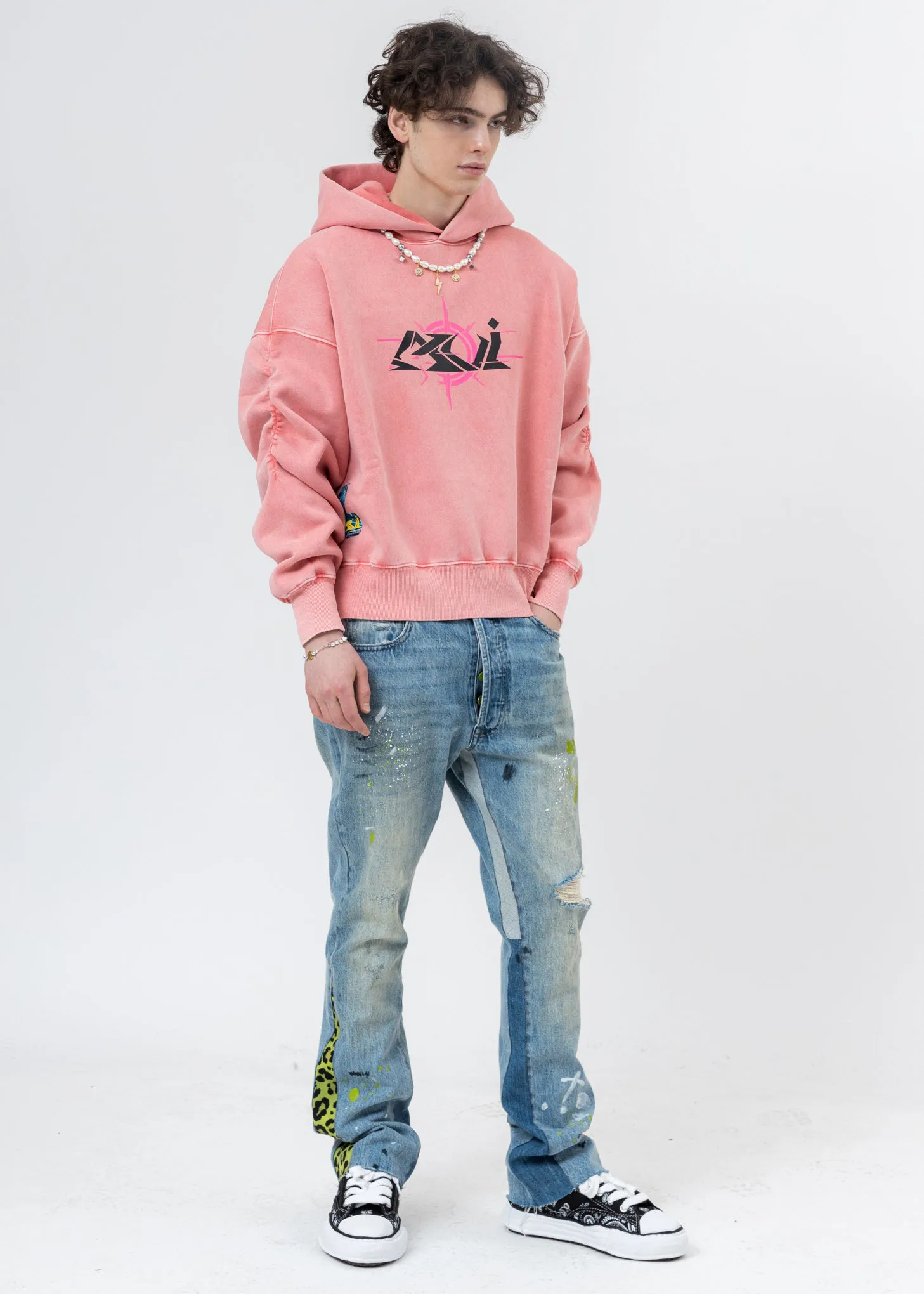 Pink Butterfly Rib Cage Hoodie