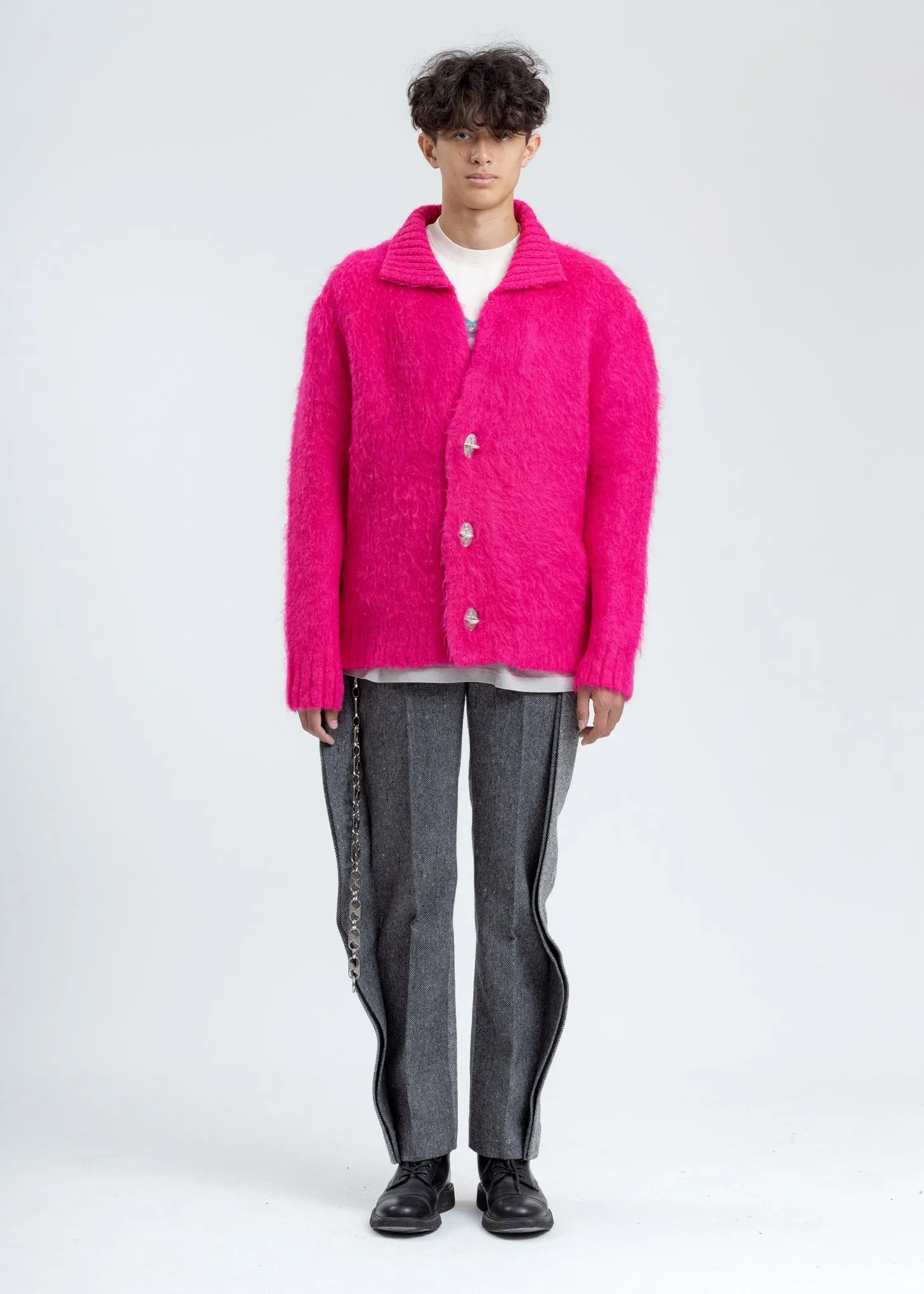 Pink Metal Detail Cardigan