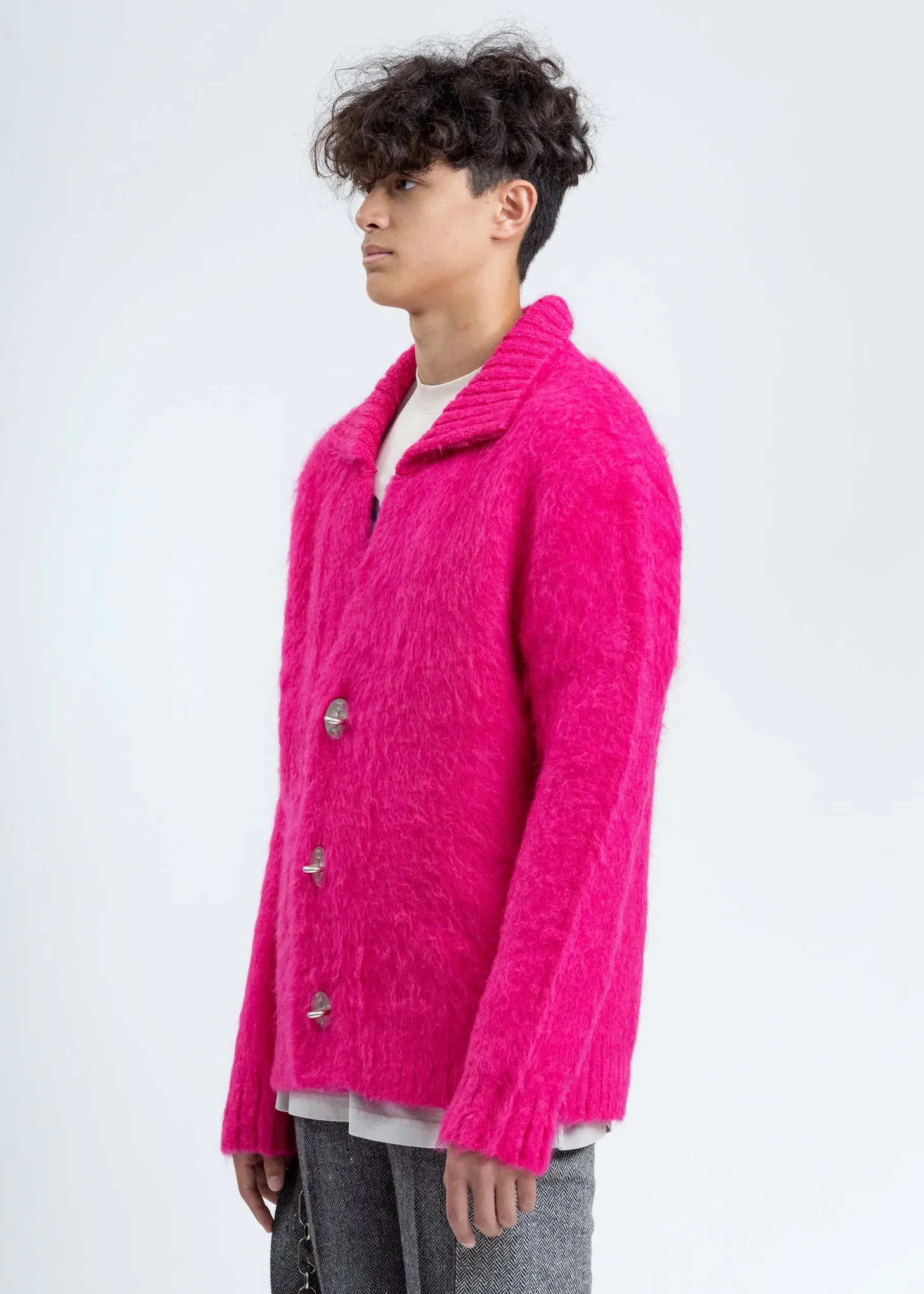 Pink Metal Detail Cardigan