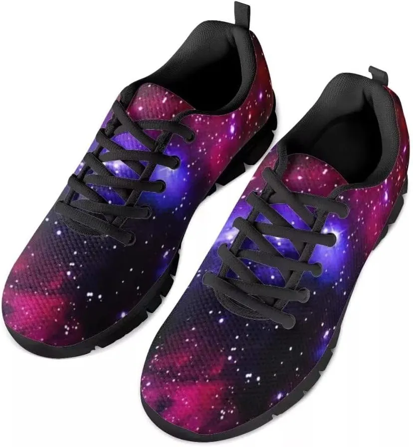 PinUp Angel Cool Galaxy Print Mens Walking Running Shoes Sneakers Casual Lace Up Mesh Shoes