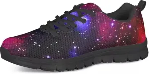 PinUp Angel Cool Galaxy Print Mens Walking Running Shoes Sneakers Casual Lace Up Mesh Shoes