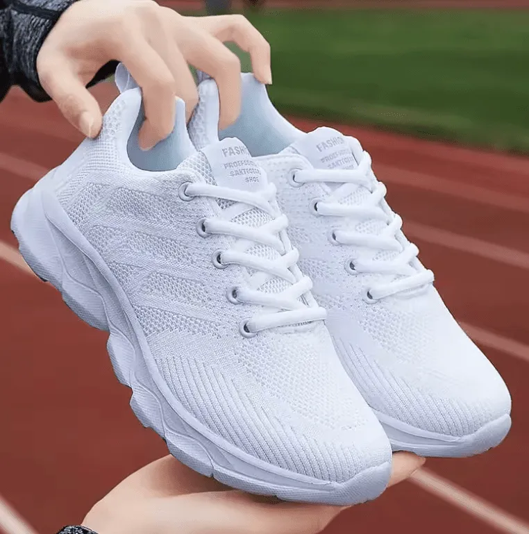 Plus Size Women’s Breathable Running Shoes – 2025 Lightweight Knitted Sports Sneakers for Summer