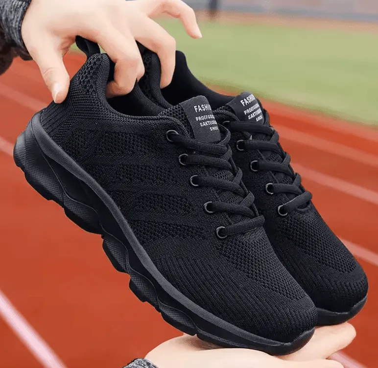 Plus Size Women’s Breathable Running Shoes – 2025 Lightweight Knitted Sports Sneakers for Summer