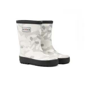 Rain Boots - Camo Print - White/Light grey