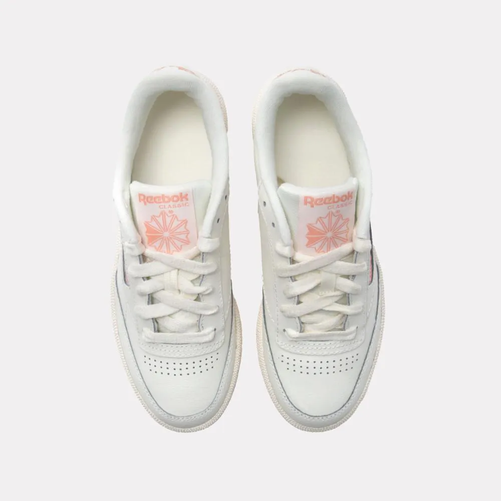 Reebok Footwear Women Club C 85 Shoes CHALK/ORANGE/PINK