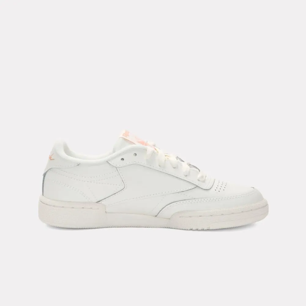 Reebok Footwear Women Club C 85 Shoes CHALK/ORANGE/PINK
