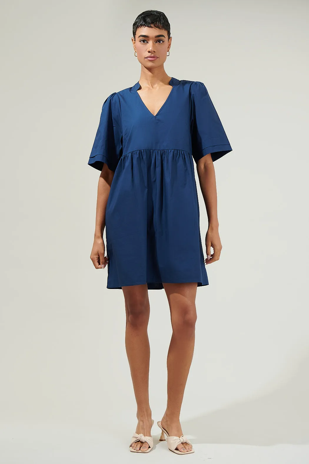 Sheldon Babydoll Pleated Mini Dress