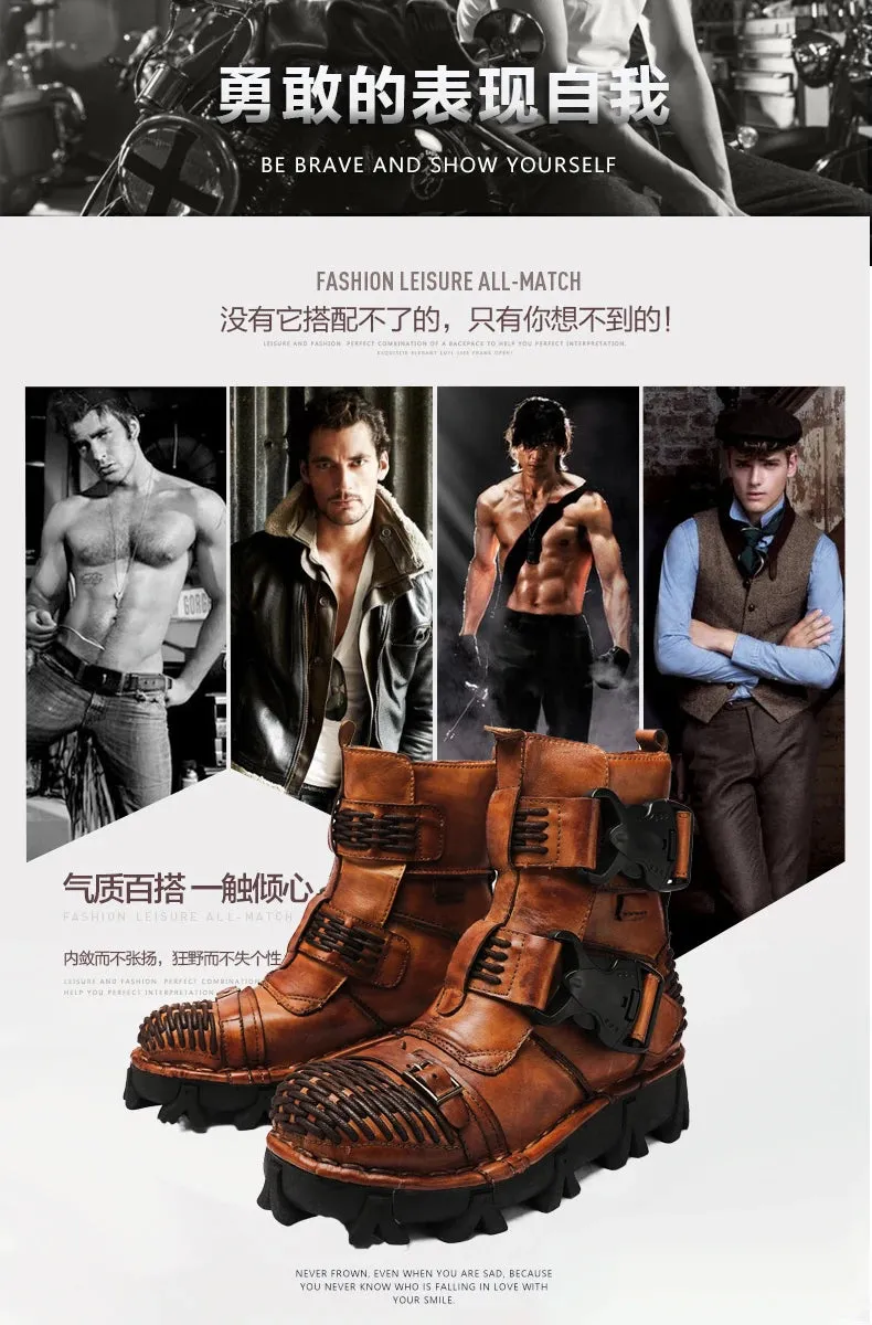 Sizes 37-43 Genuine Cowhide Welted American Boots.