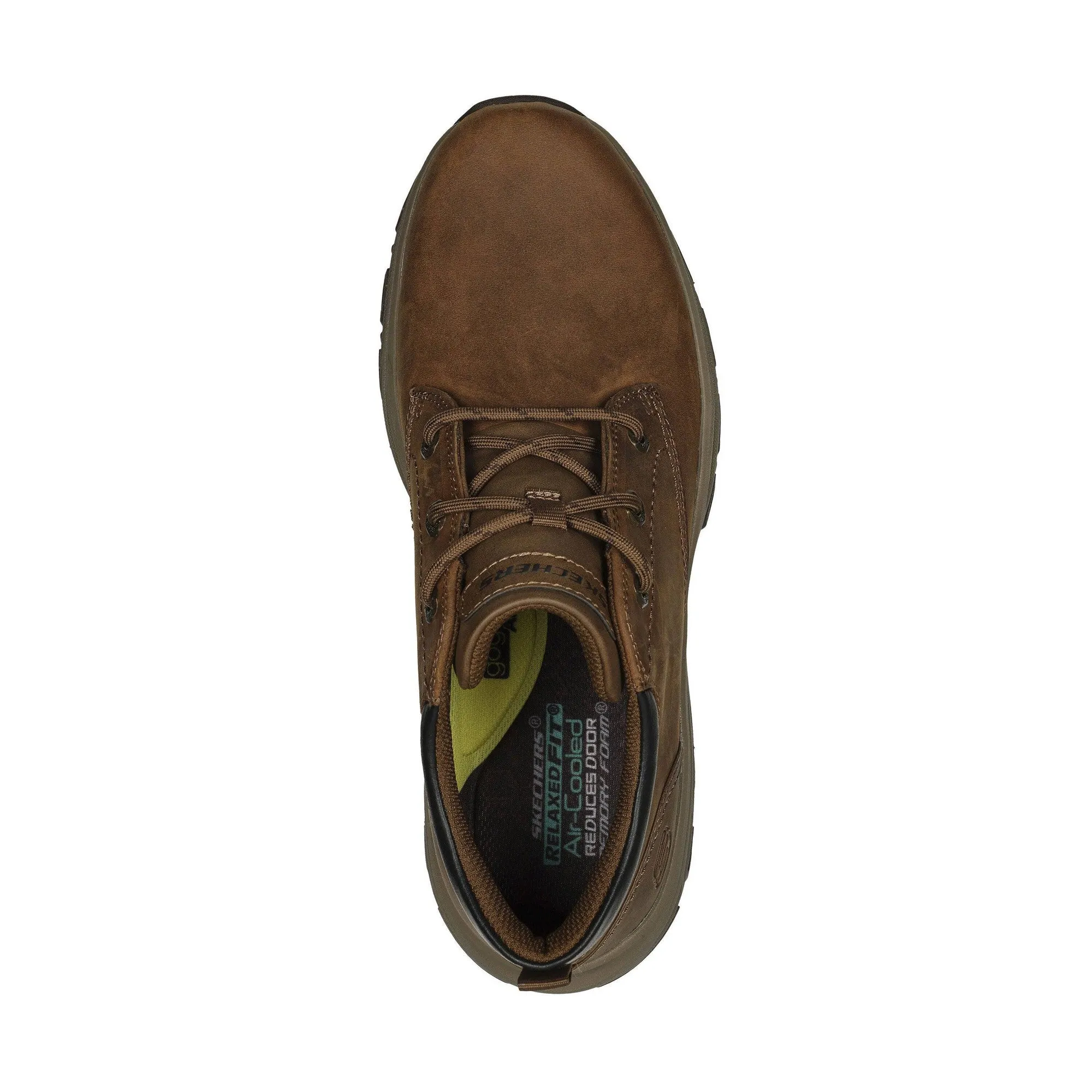 Skechers 204921 Knowlson Ramhurst Mens Desert Brown Leather Lace Up Ankle Boots