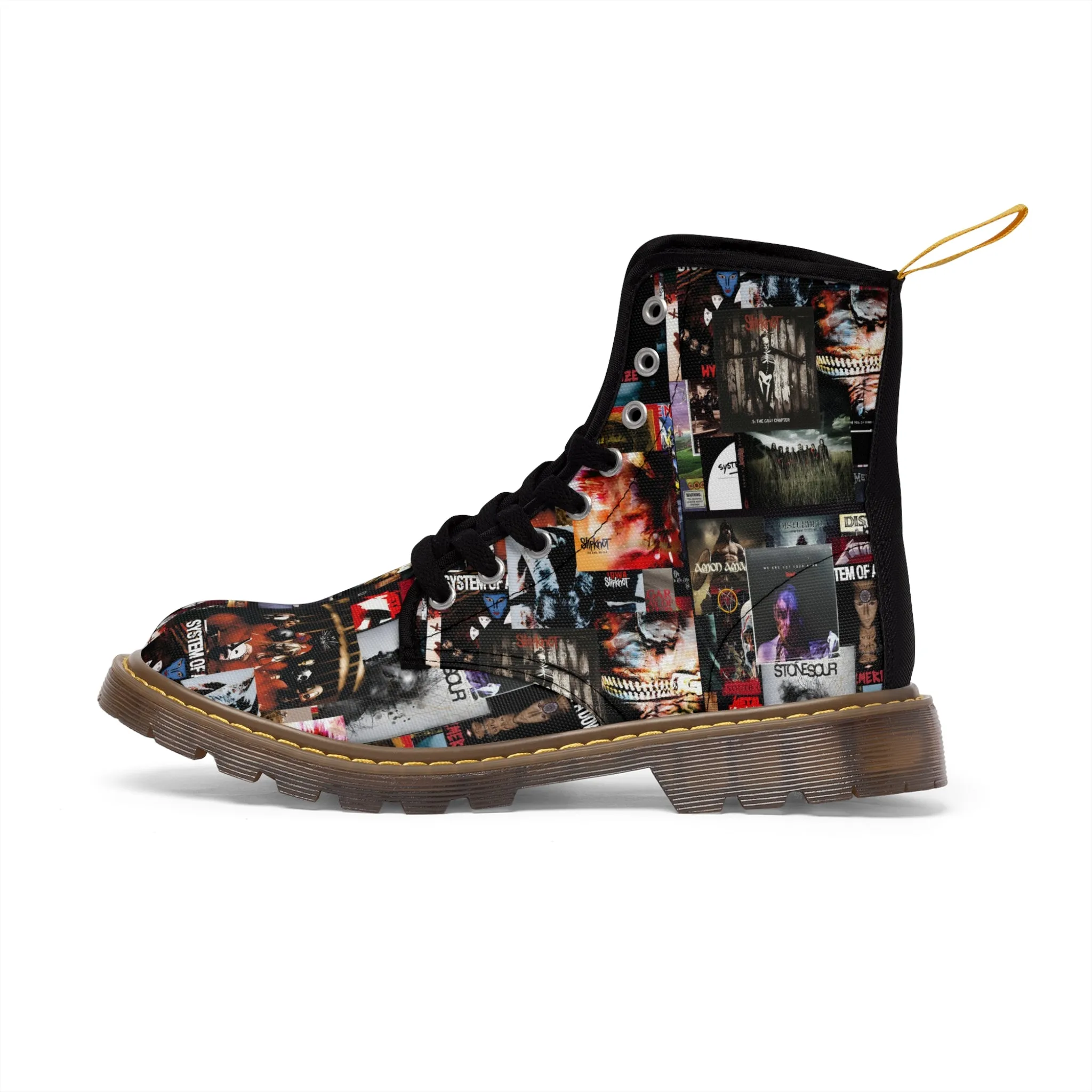 Slipknot Chaotic Album Art Collage Women's Canvas Boots