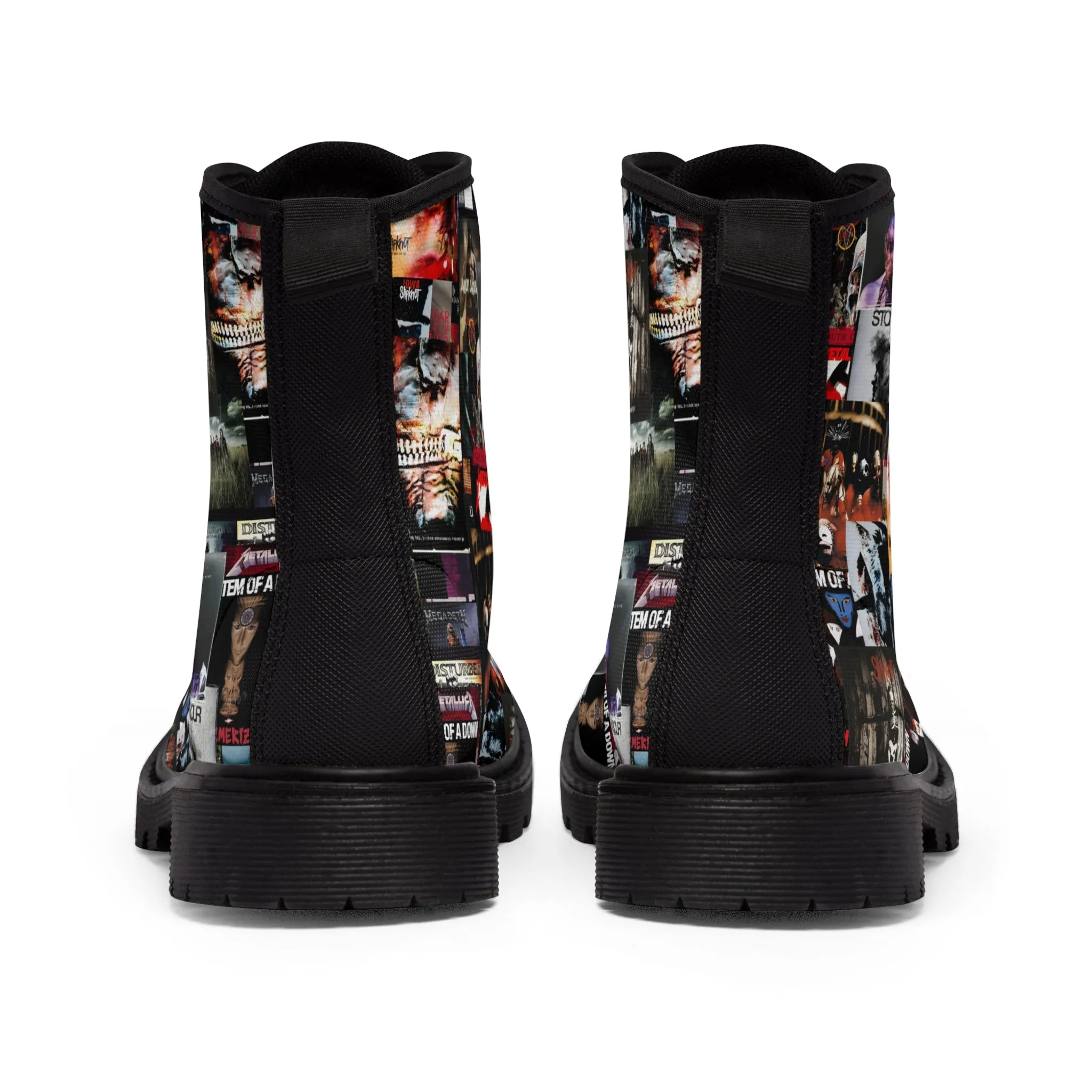 Slipknot Chaotic Album Art Collage Women's Canvas Boots