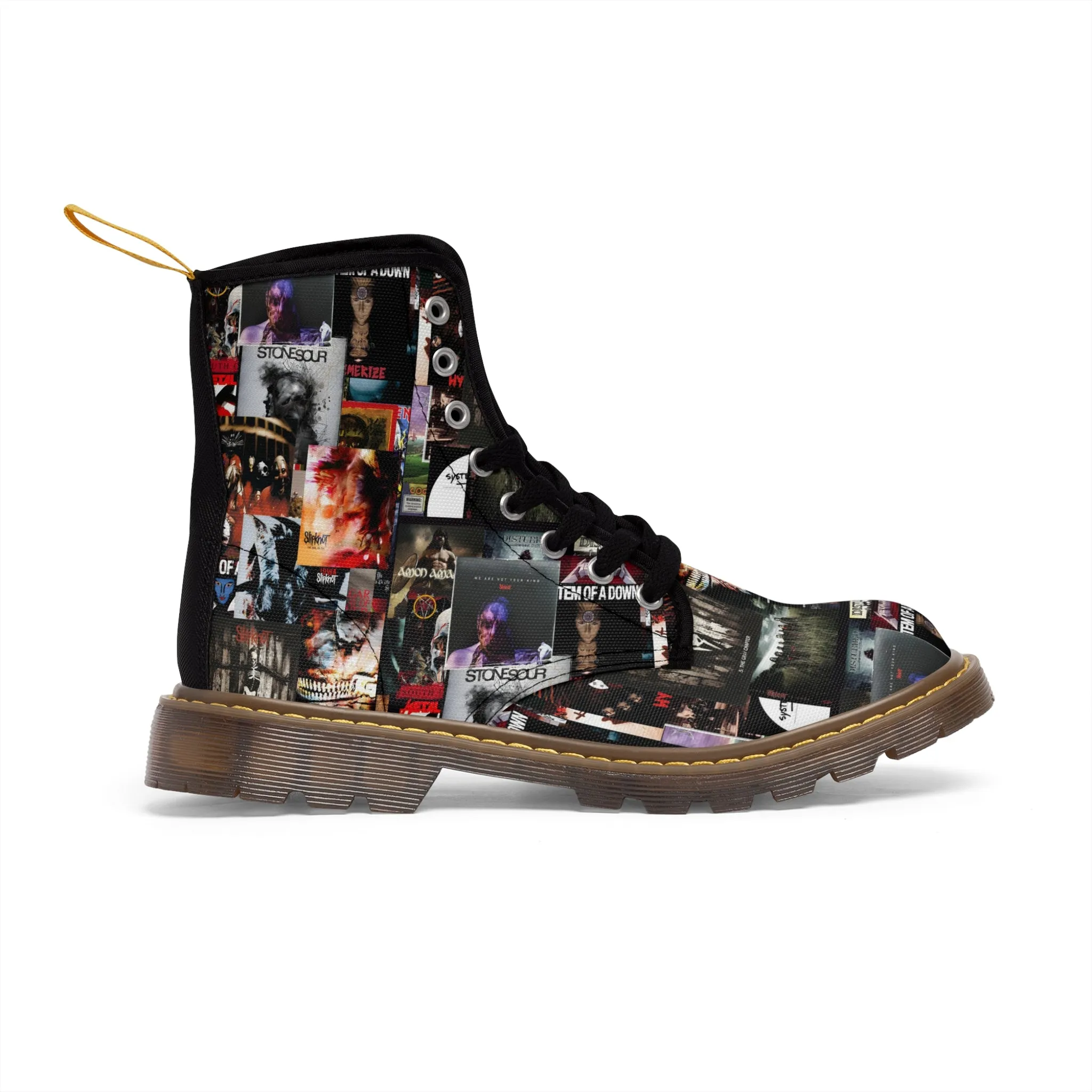 Slipknot Chaotic Album Art Collage Women's Canvas Boots