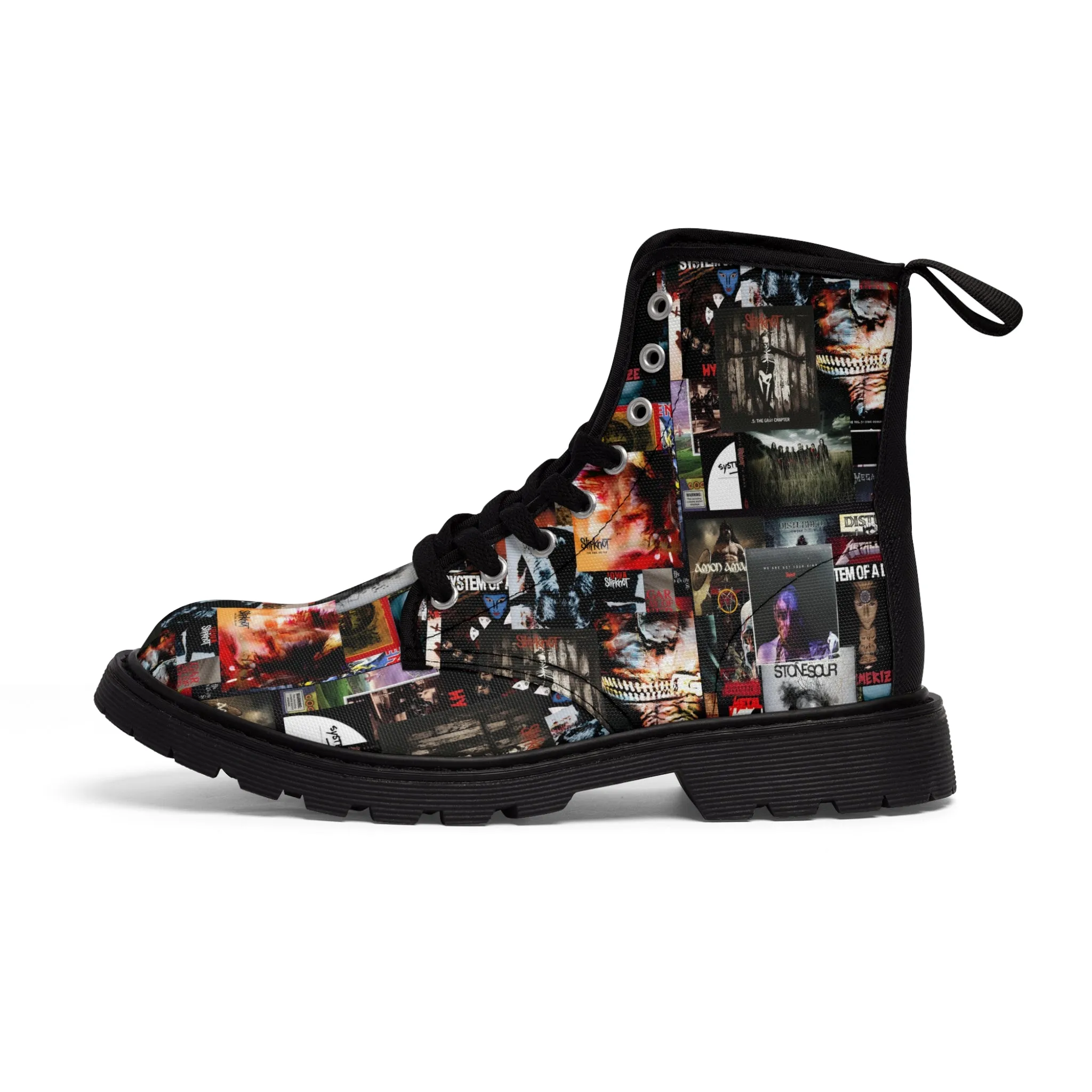 Slipknot Chaotic Album Art Collage Women's Canvas Boots