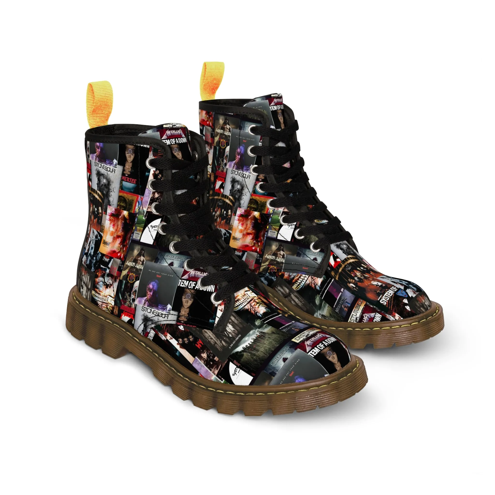 Slipknot Chaotic Album Art Collage Women's Canvas Boots