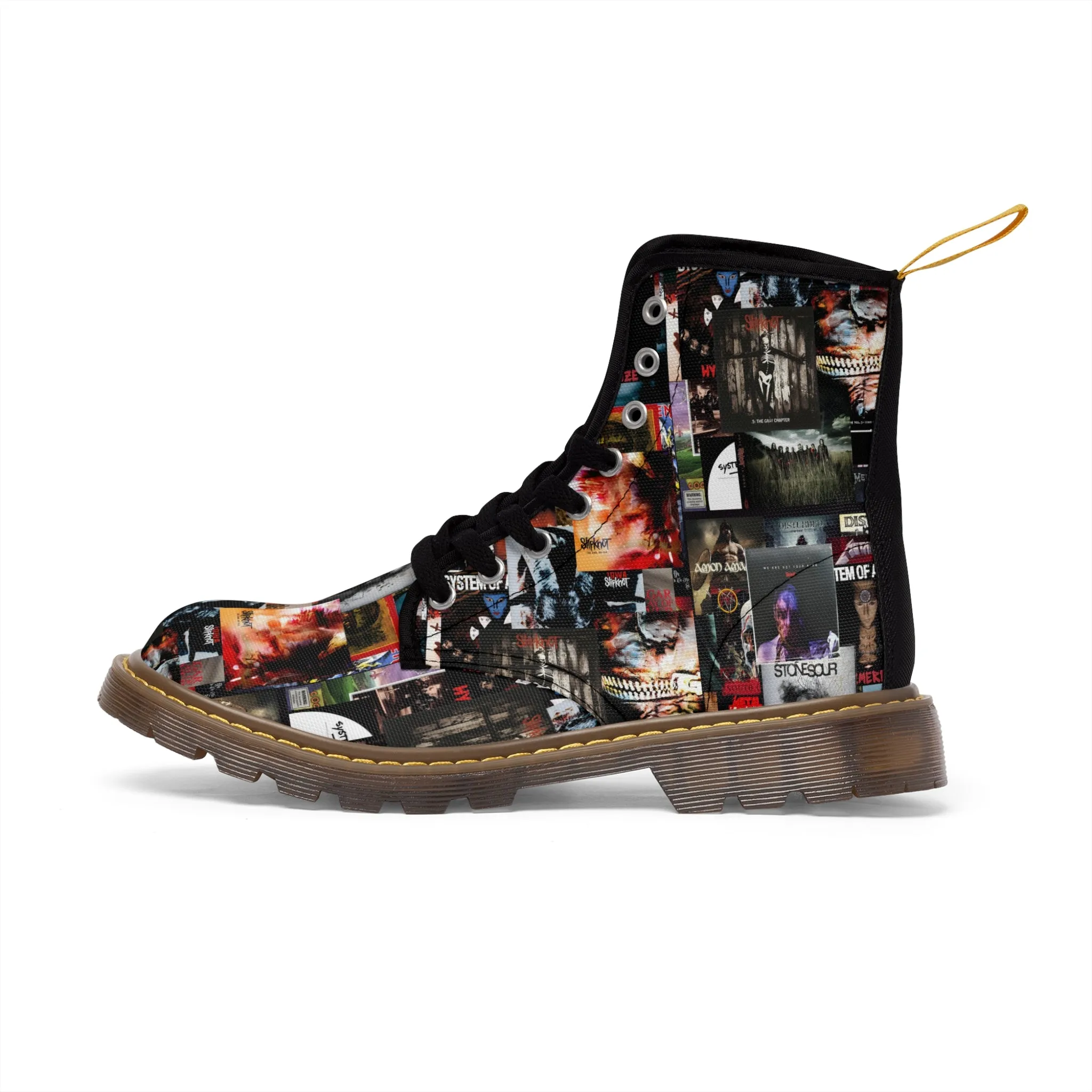 Slipknot Chaotic Album Art Collage Women's Canvas Boots