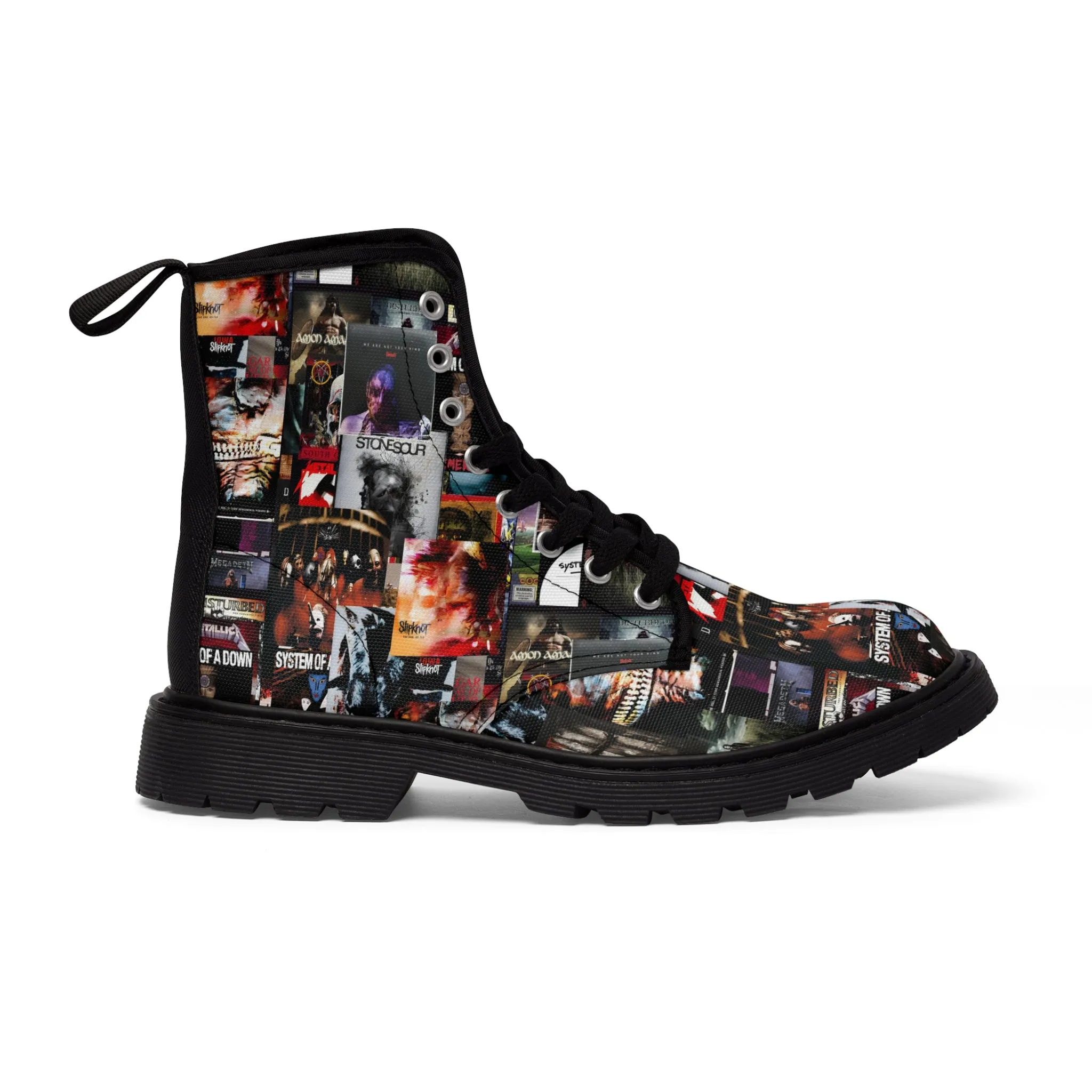 Slipknot Chaotic Album Art Collage Women's Canvas Boots