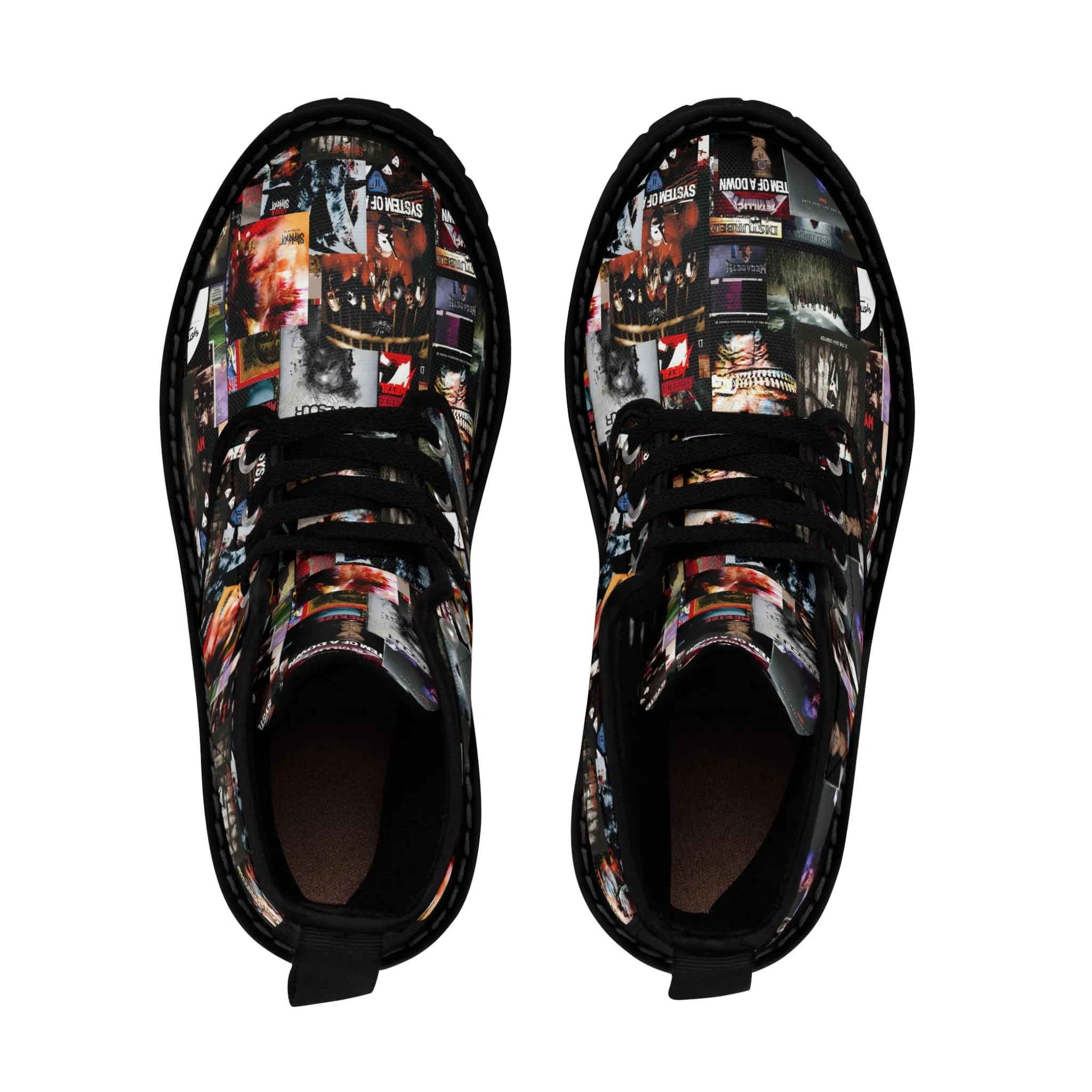 Slipknot Chaotic Album Art Collage Women's Canvas Boots