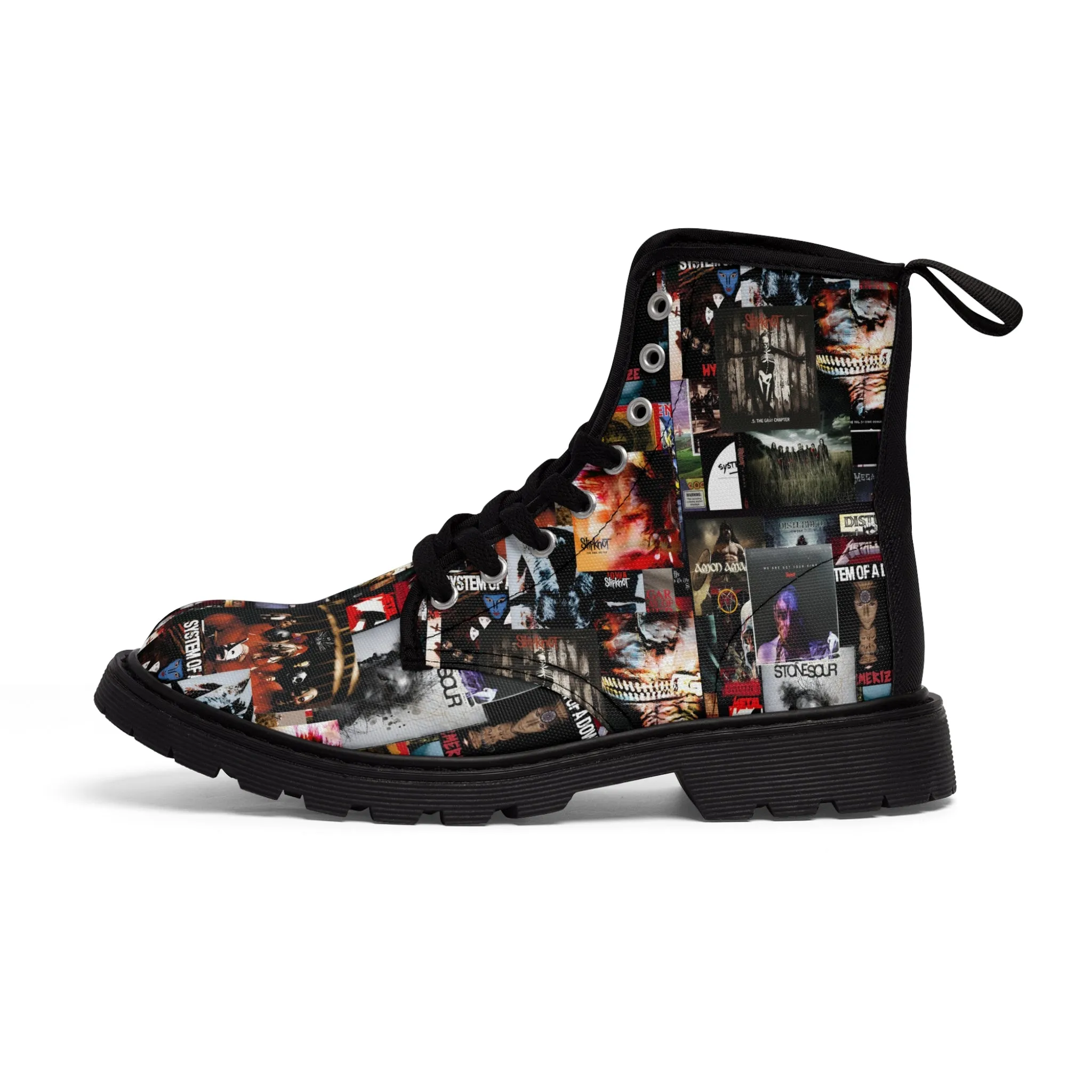 Slipknot Chaotic Album Art Collage Women's Canvas Boots