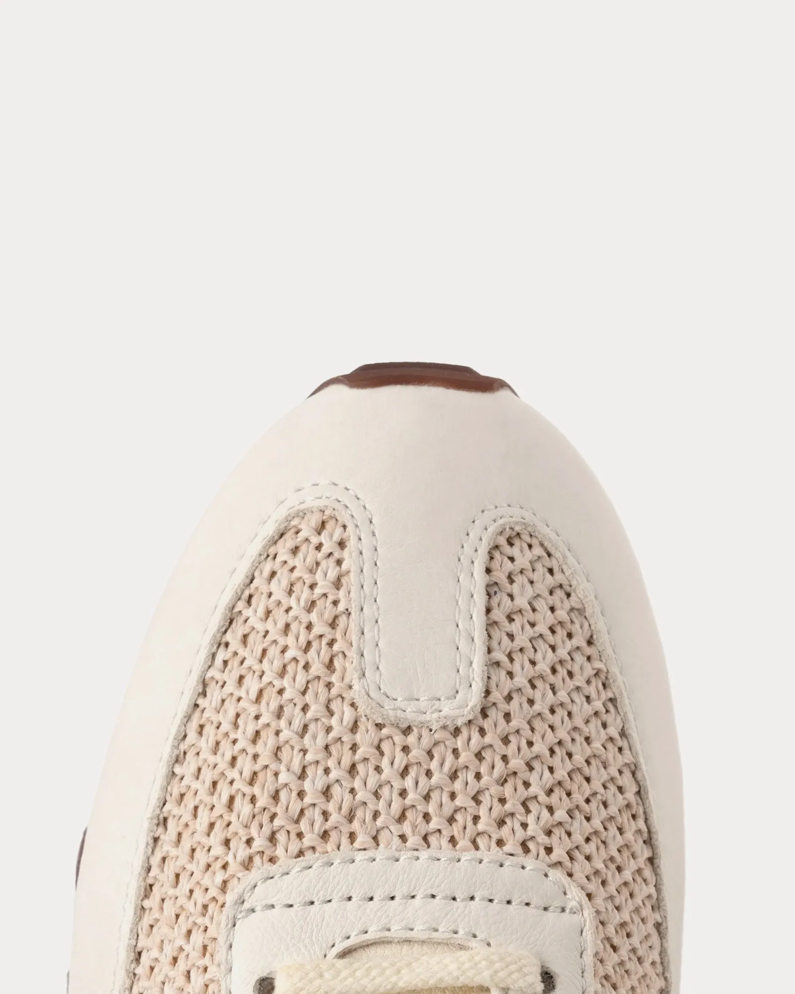 Straw Running Antique White Low Top Sneakers