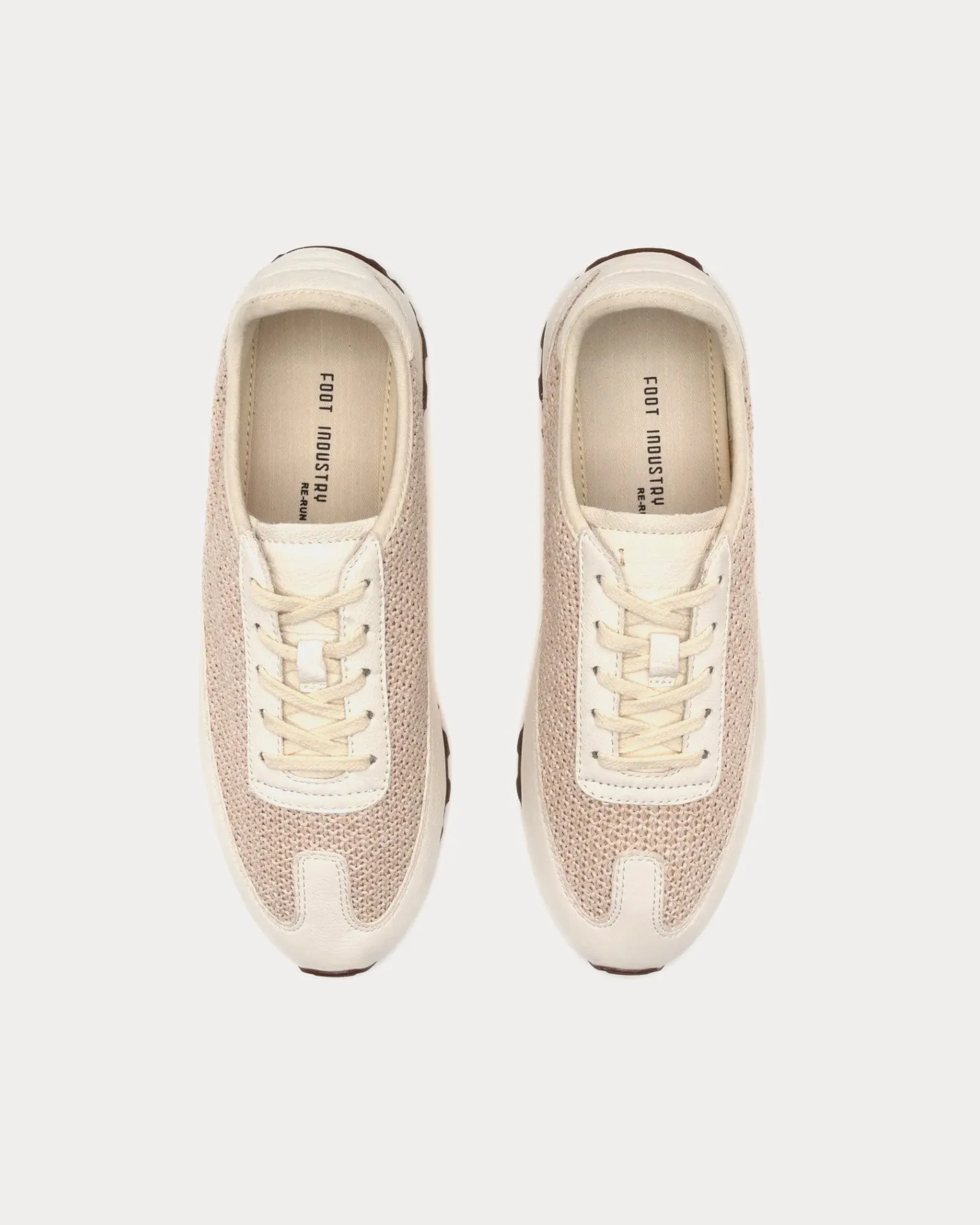 Straw Running Antique White Low Top Sneakers