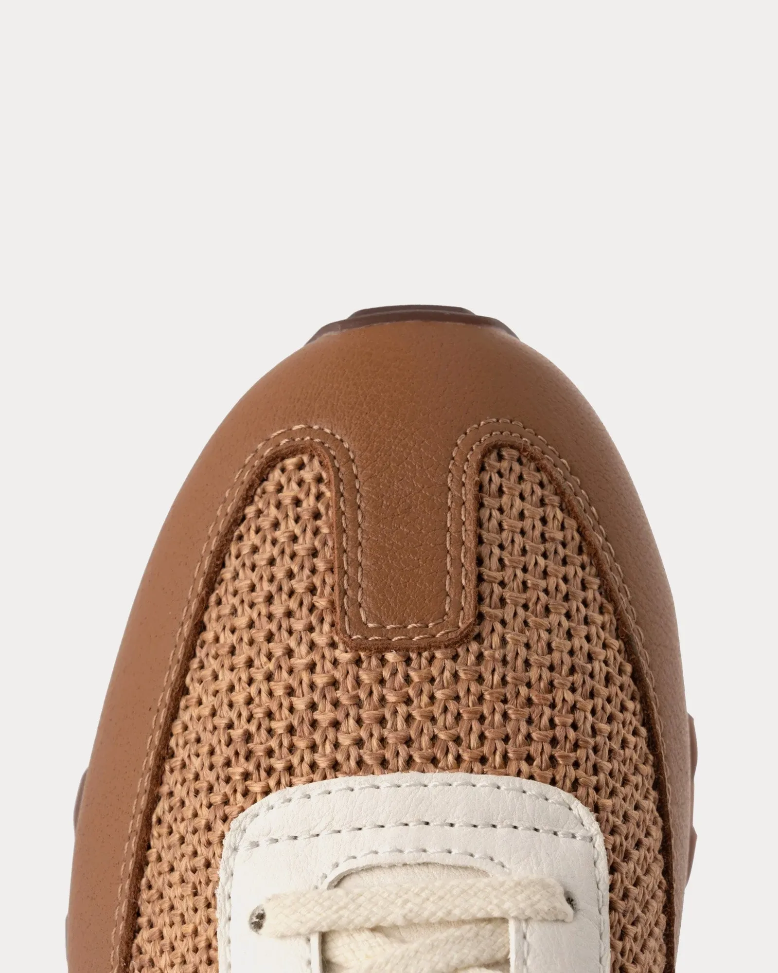 Straw Running Brown / Antique White Low Top Sneakers