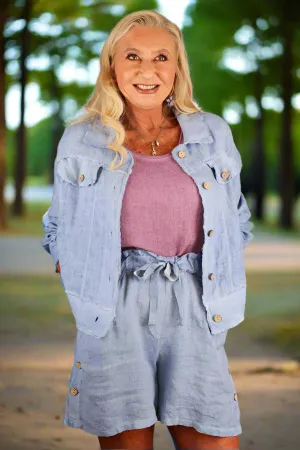 Tempo Paris Washable Linen Jacket  Chic & Effortless Layering