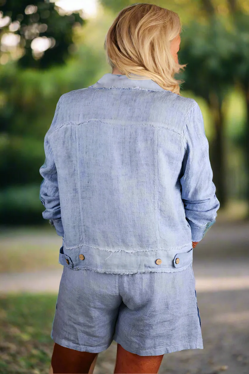 Tempo Paris Washable Linen Jacket  Chic & Effortless Layering