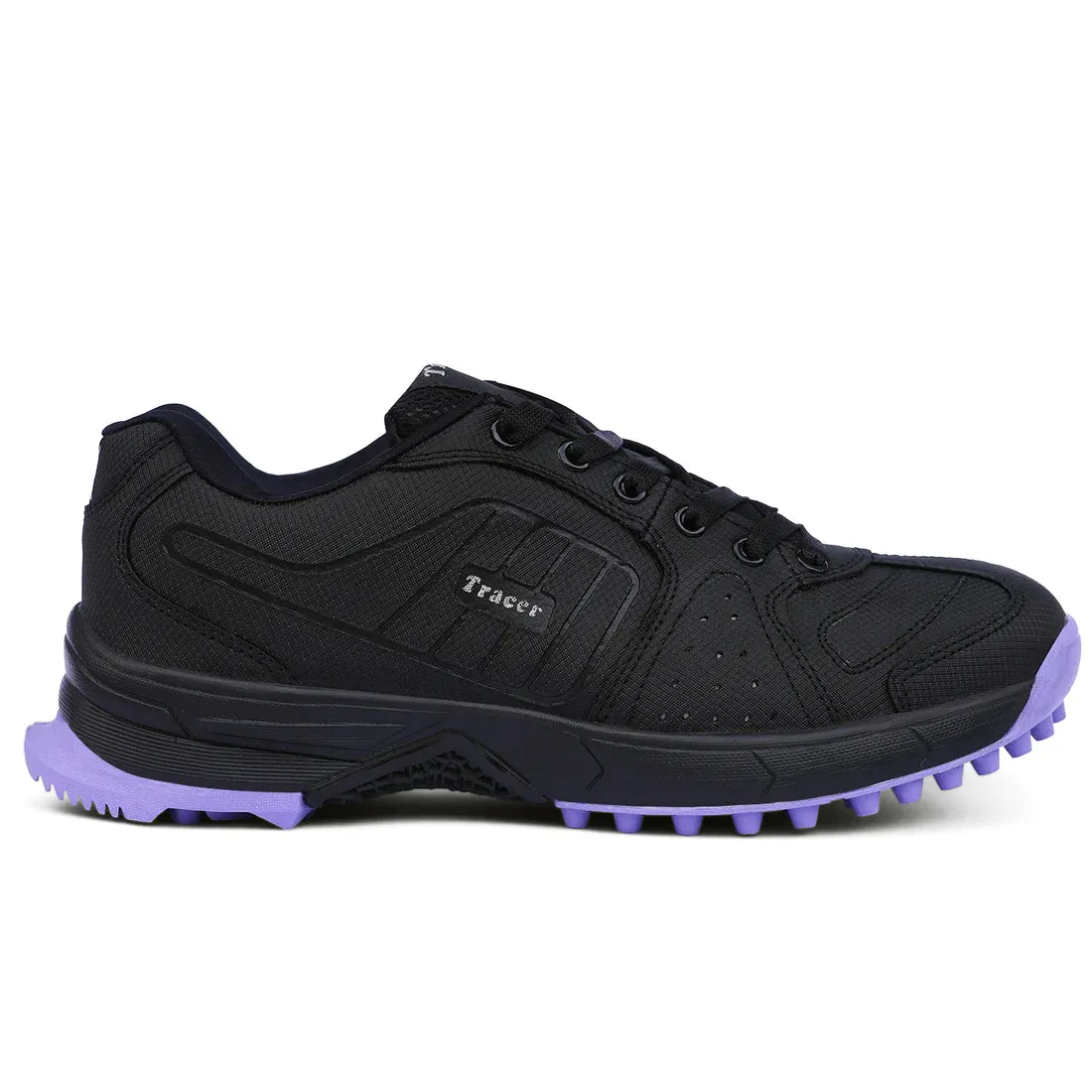 Tracer T-Spinner 193 Rubber Studs Cricket Shoes - Black/Purple