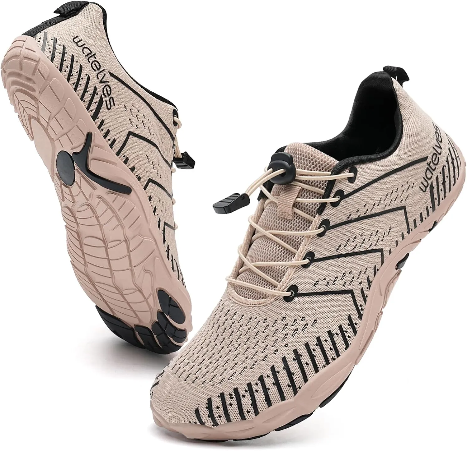 WateLves Barefoot Water Shoes Women Men Anti Slip Wide Toe Breathable Walking Shoes Minimalist Zero Drop Sneakers for Beach Travel Hiking