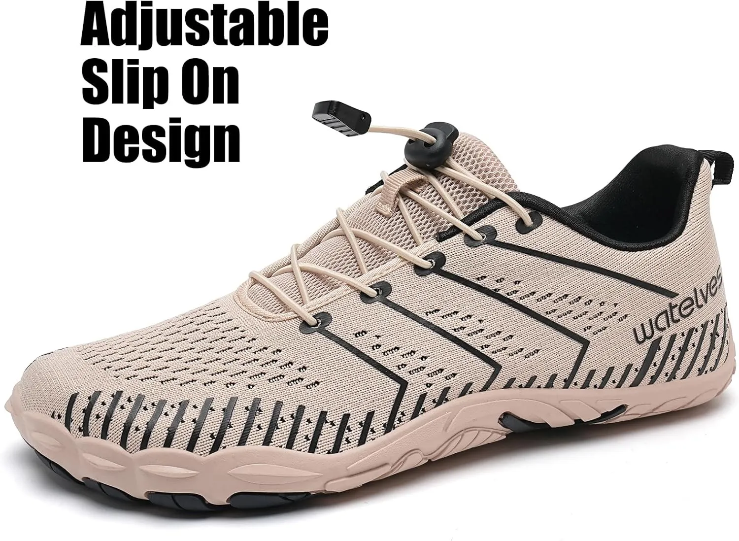 WateLves Barefoot Water Shoes Women Men Anti Slip Wide Toe Breathable Walking Shoes Minimalist Zero Drop Sneakers for Beach Travel Hiking