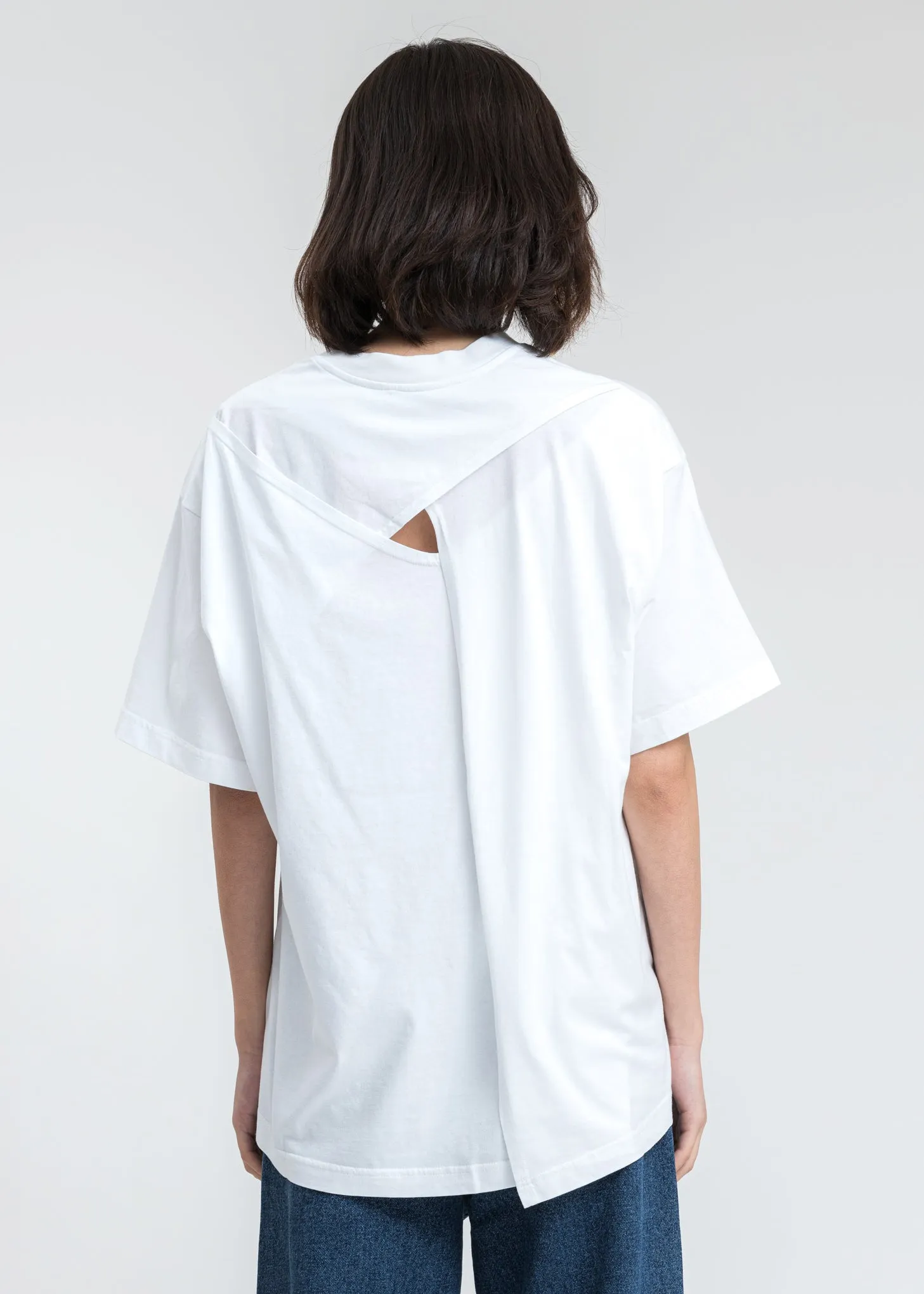 White Classic Y Back T-Shirt