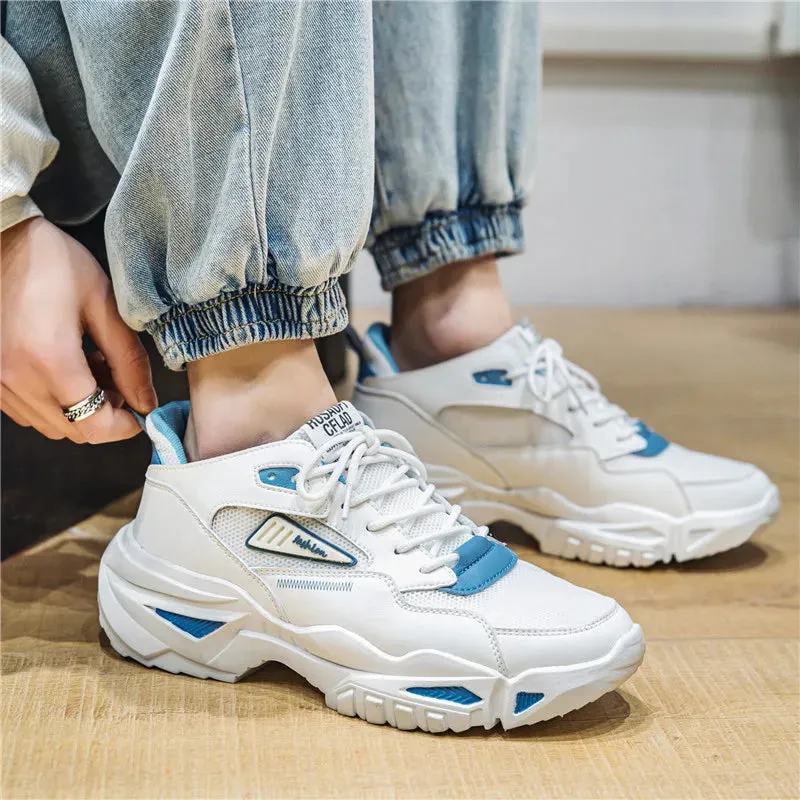 White Color Ari Mesh Chunky Sneakers