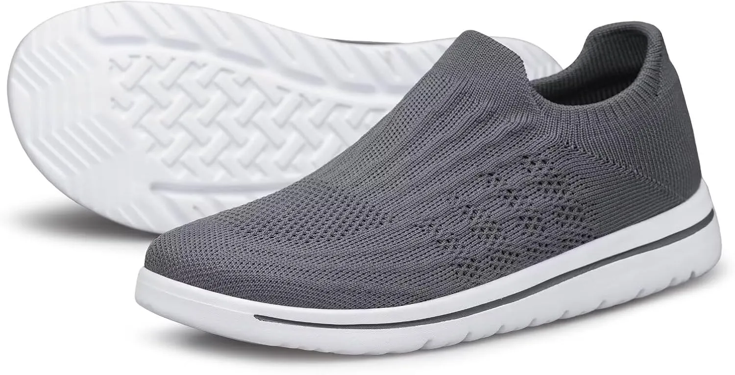 Wide Toe Shoes Men Barefoot Sock Sneakers Flat Mesh Pull-on Lightweight Breathable Casual Comfortable