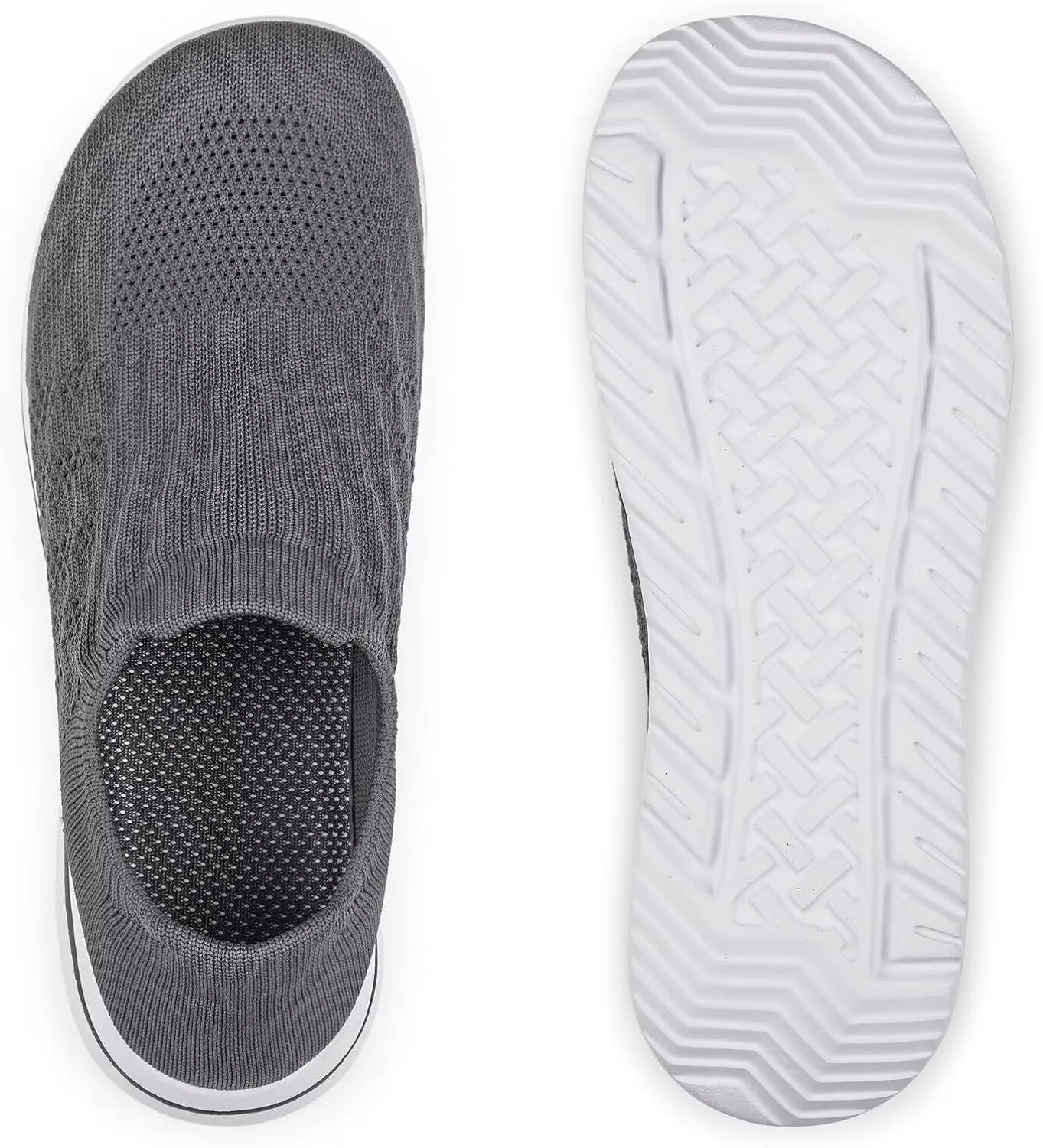 Wide Toe Shoes Men Barefoot Sock Sneakers Flat Mesh Pull-on Lightweight Breathable Casual Comfortable